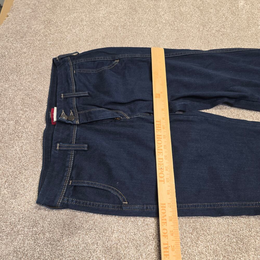 Levi's Dark Indigo Flare Jeans - Women's Wide Leg - Picture 10 of 12